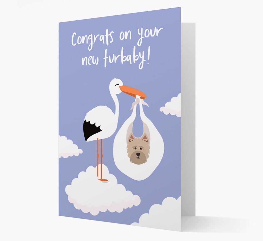 'Congrats On Your New Furbaby' - Personalized {breedFullName} Card Front