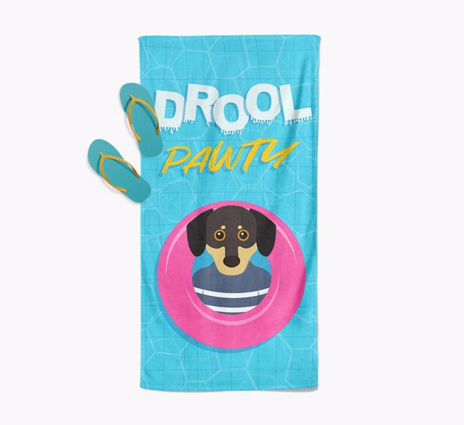 'Drool Pawty' - Personalized {breedFullName} Towel