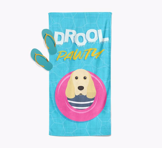 'Drool Pawty' - Personalised {breedFullName} Towel