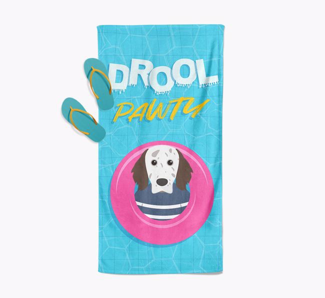 'Drool Pawty' - Personalised {breedFullName} Towel