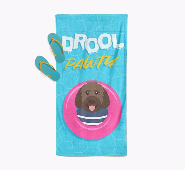 'Drool Pawty' - Personalised {breedFullName} Towel