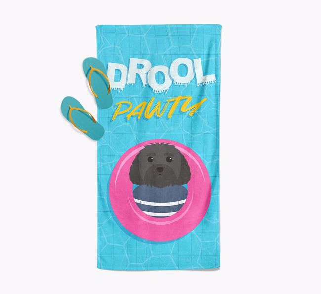 'Drool Pawty' - Personalised {breedFullName} Towel