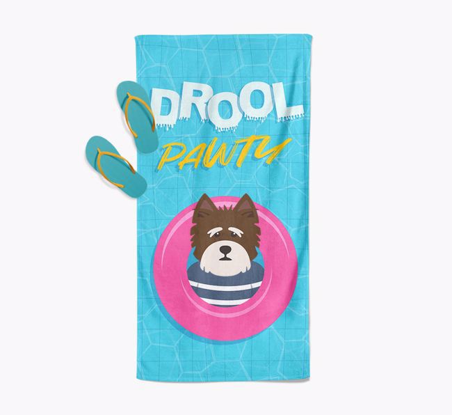 'Drool Pawty' - Personalised {breedFullName} Towel