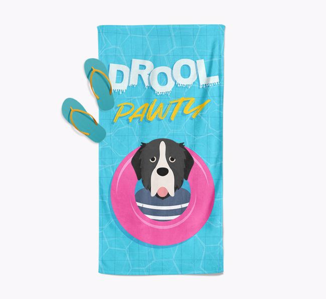 'Drool Pawty' - Personalized {breedFullName} Towel