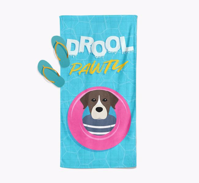 'Drool Pawty' - Personalized {breedFullName} Towel