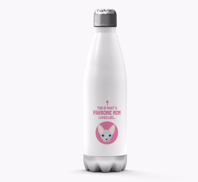 'Pawsome Mom...' - Personalized {breedFullName} Water Bottle