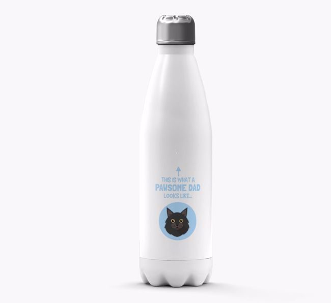 'Pawsome Dad...' - Personalised {breedFullName} Water Bottle