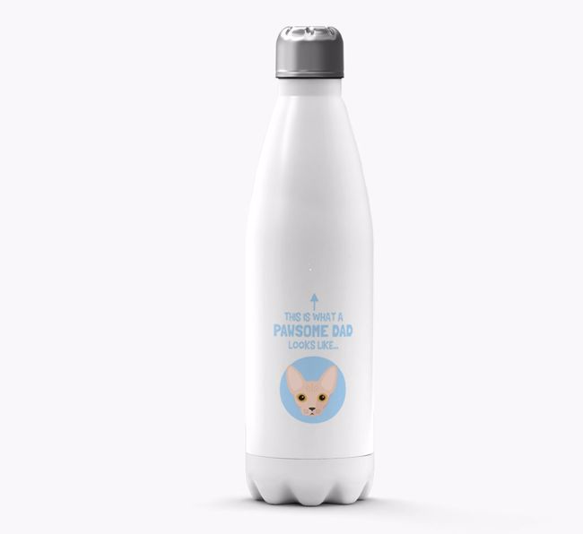 'Pawsome Dad...' - Personalised {breedFullName} Water Bottle