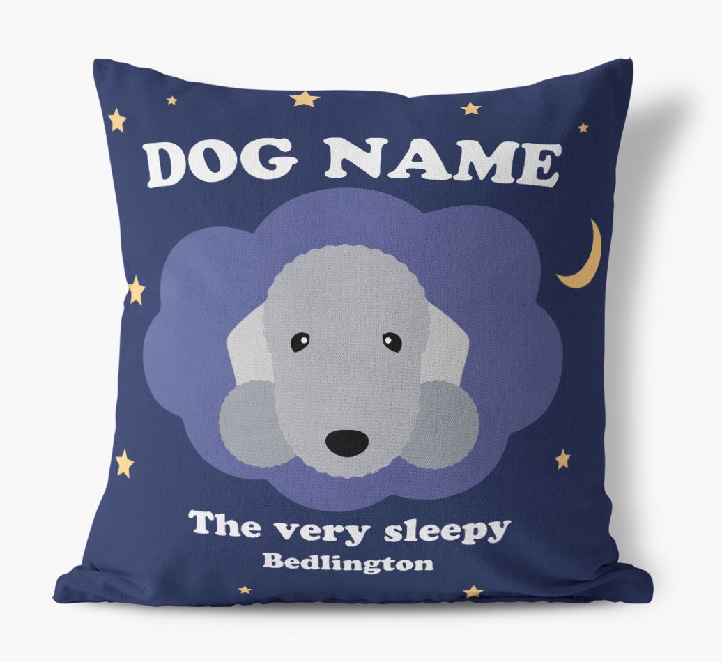 The Very Sleepy Dog: Personalized Canvas Pillow