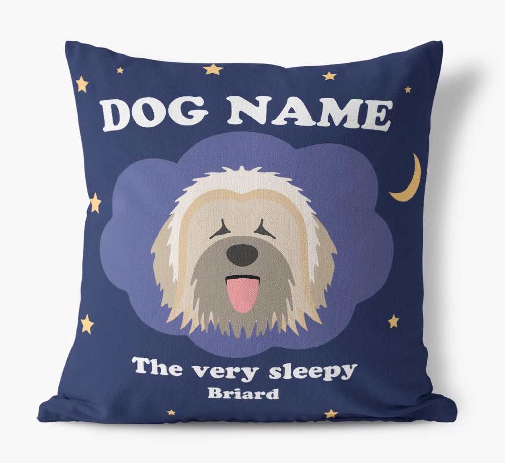 The Very Sleepy Dog: Personalised Canvas Cushion