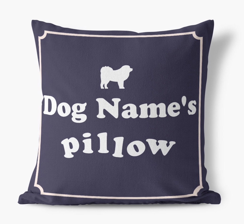 {dogsName}'s Pillow: Personalized Canvas Pillow