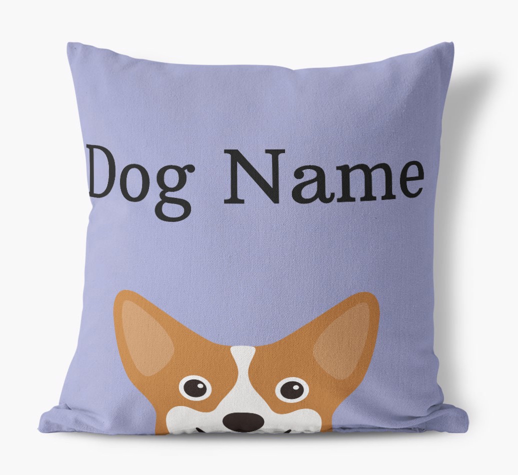 '{breedFullName} Icon And Name' - Personalized Canvas Pillow