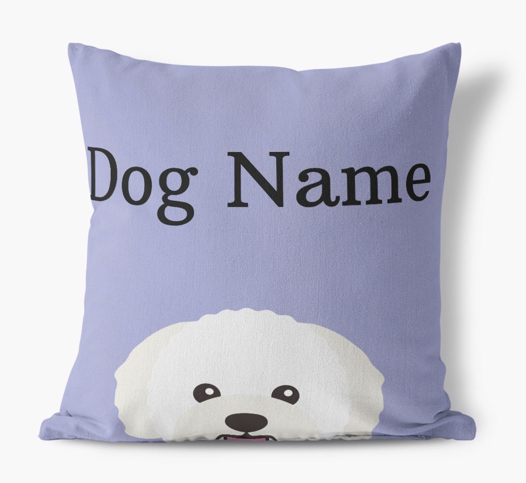 '{breedFullName} Icon And Name' - Personalized Canvas Pillow