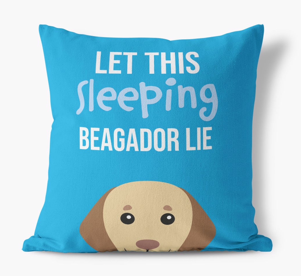'Let This {breedCommonName} Sleep' - Personalised Canvas Cushion
