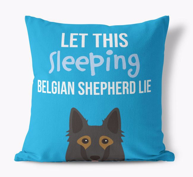 Let This Sleeping {breedShortName} Lie: Personalized Canvas Pillow