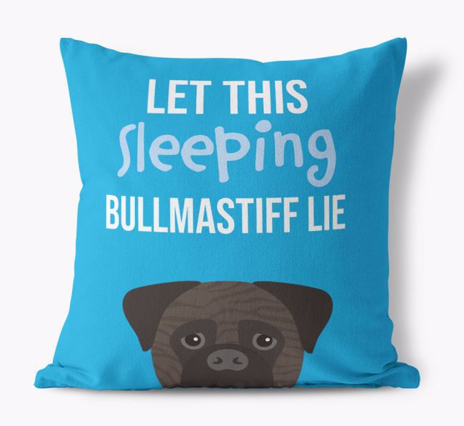 Let This Sleeping {breedShortName} Lie: Personalised Canvas Cushion