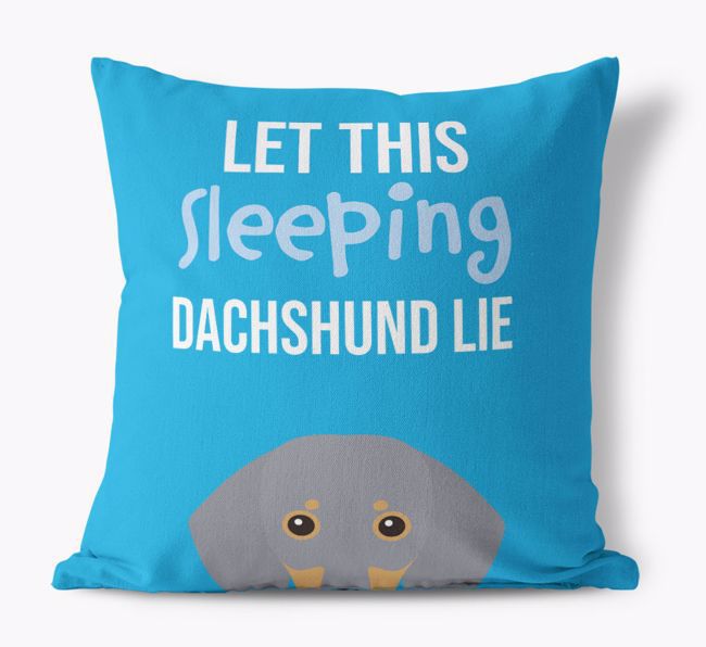 Let This Sleeping {breedShortName} Lie: Personalised Canvas Cushion