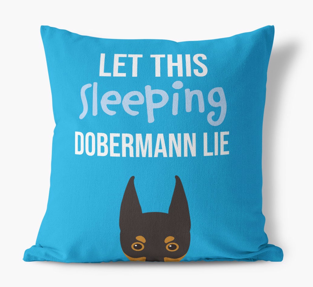 'Let This {breedCommonName} Sleep' - Personalized Canvas Pillow