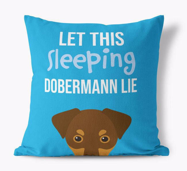 Let This Sleeping {breedShortName} Lie: Personalized Canvas Pillow