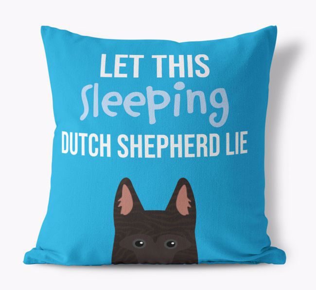 Let This Sleeping {breedShortName} Lie: Personalized Canvas Pillow