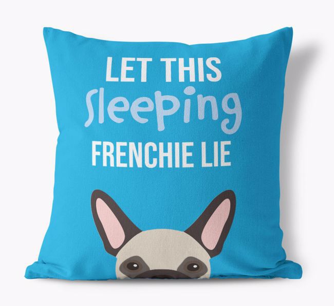 Let This Sleeping {breedShortName} Lie: Personalized Canvas Pillow