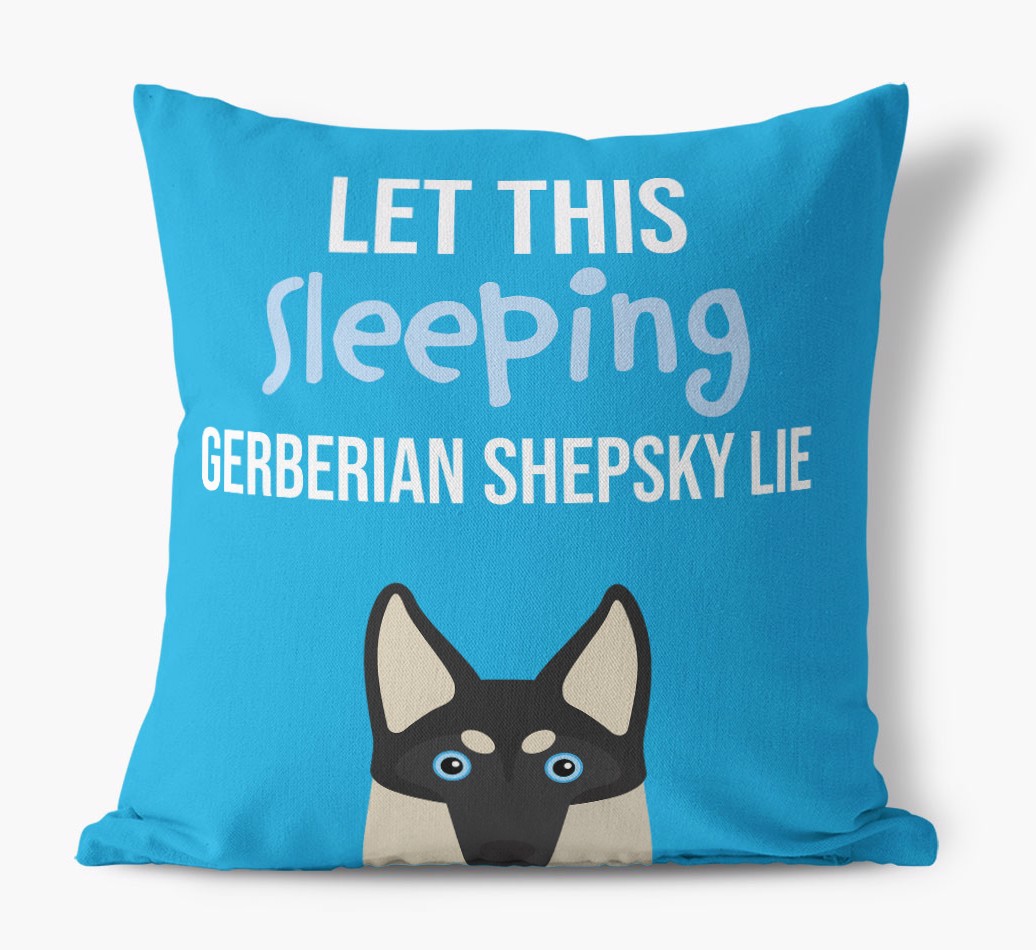 'Let This {breedCommonName} Sleep' - Personalised Canvas Cushion