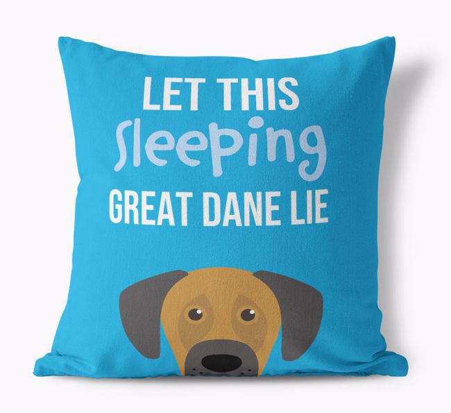 Let This Sleeping {breedShortName} Lie: Personalized Canvas Pillow