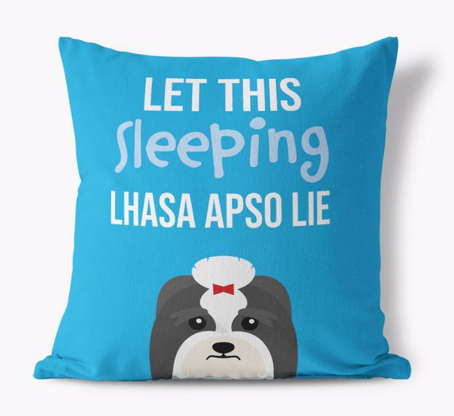 Let This Sleeping {breedShortName} Lie: Personalised Canvas Cushion