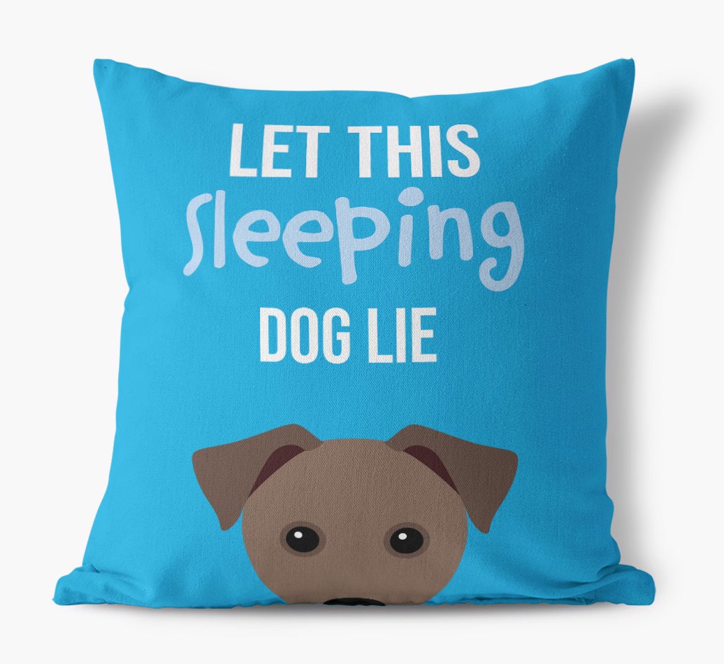 'Let This {breedCommonName} Sleep' - Personalised Canvas Cushion