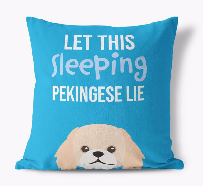 Let This Sleeping {breedShortName} Lie: Personalised Canvas Cushion