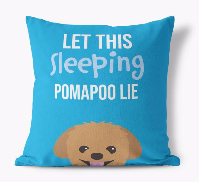 Let This Sleeping {breedShortName} Lie: Personalised Canvas Cushion