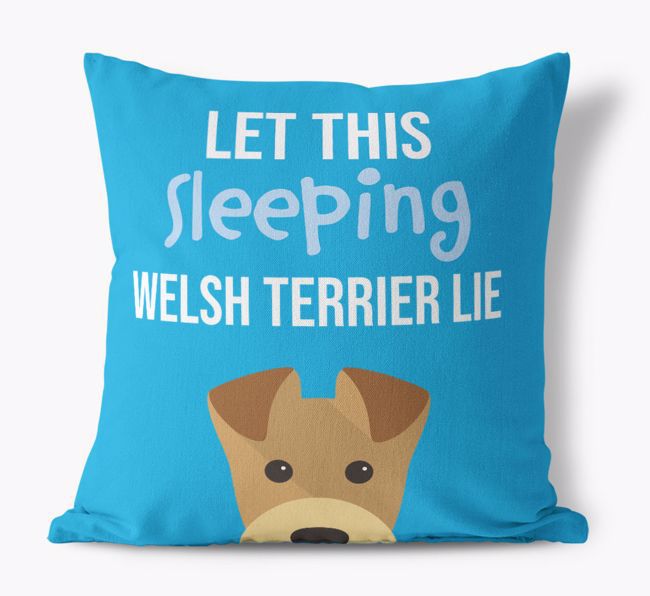 Let This Sleeping {breedShortName} Lie: Personalised Canvas Cushion