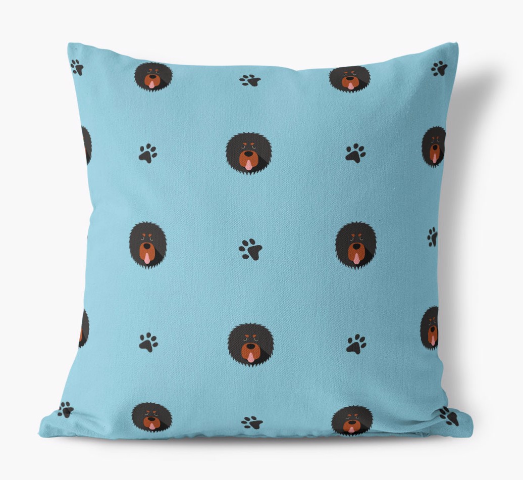 'Paw Print Pattern' - Personalised Canvas Cushion