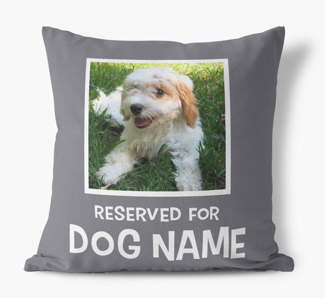 Reserved For {dogsName}: Personalized {breedFullName} Canvas Pillow