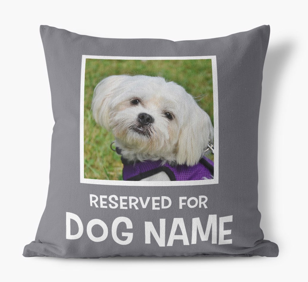 Reserved For {dogsName}: Personalised {breedFullName} Canvas Cushion