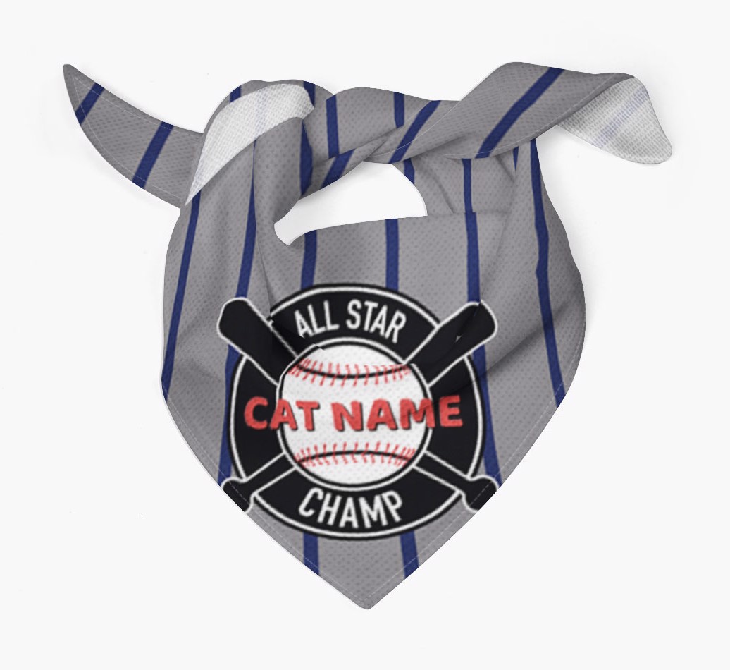 Personalized All Star Champ Bandana for your {breedFullName} Tied