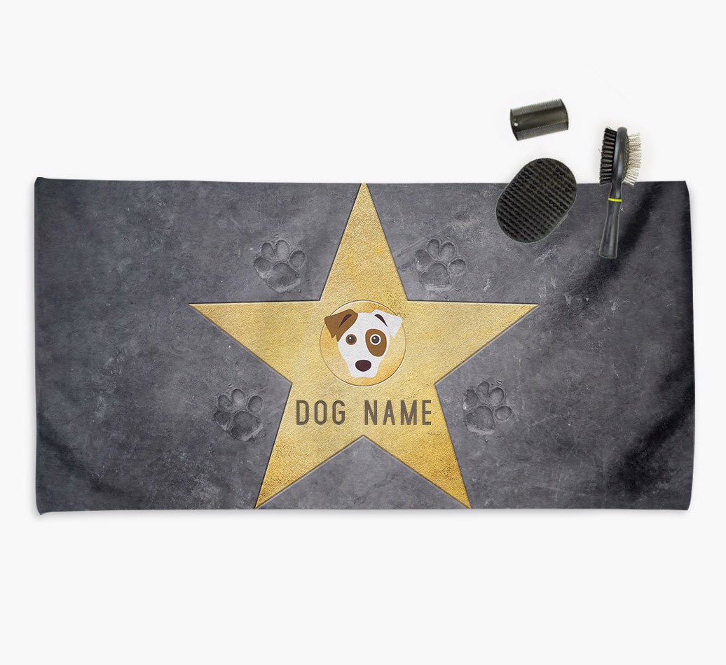 'Star Of Fame' - Personalised {breedFullName} Towel