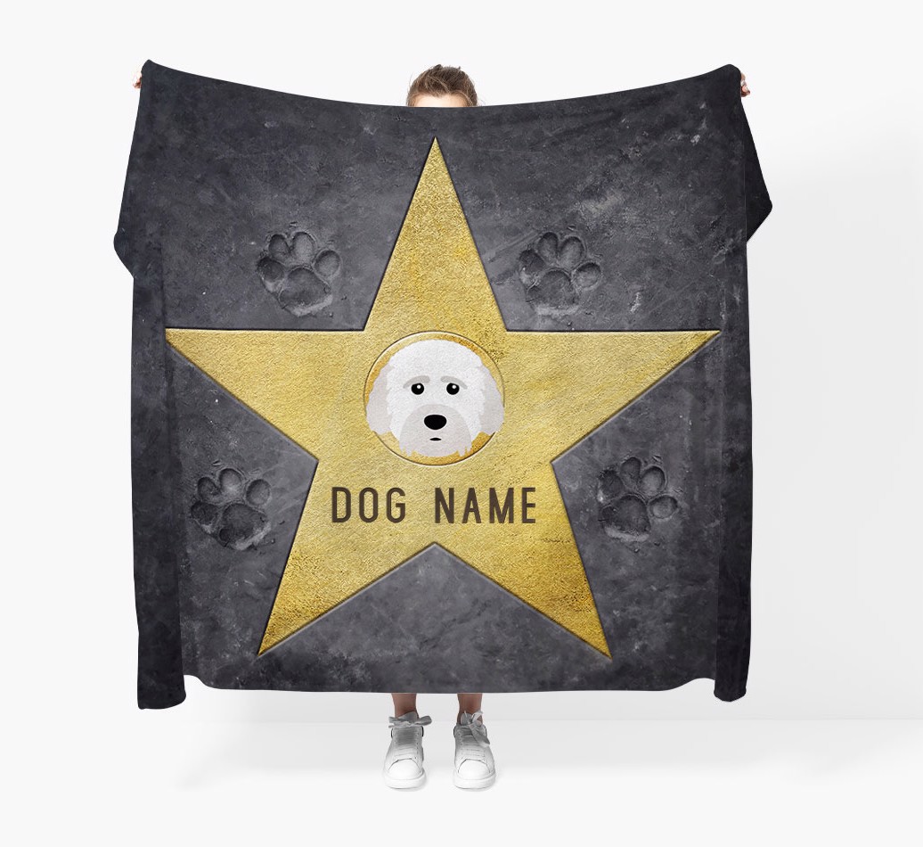 'Star Of Fame' - Personalised Blanket - Held by Person