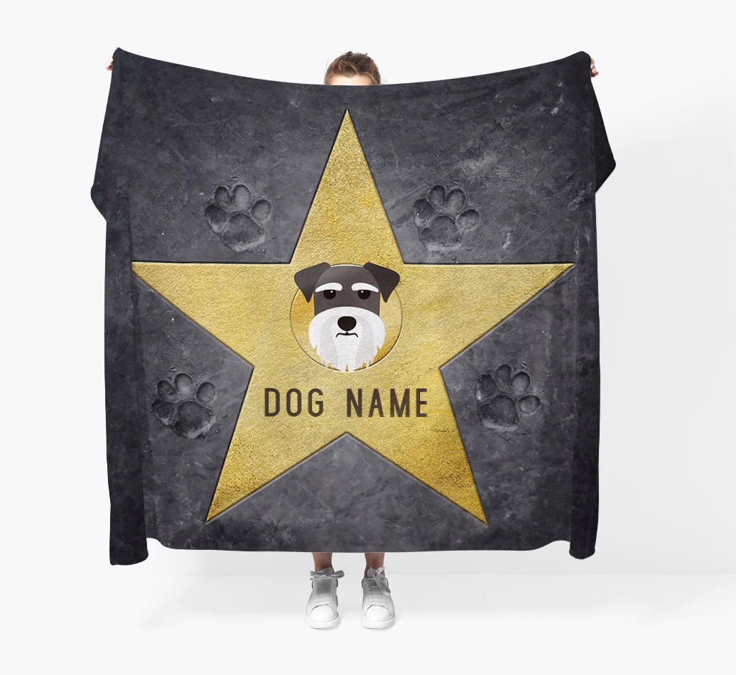 'Star Of Fame' - Personalised Blanket - Held by Person