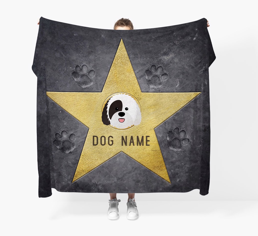'Star Of Fame' - Personalised Blanket - Held by Person