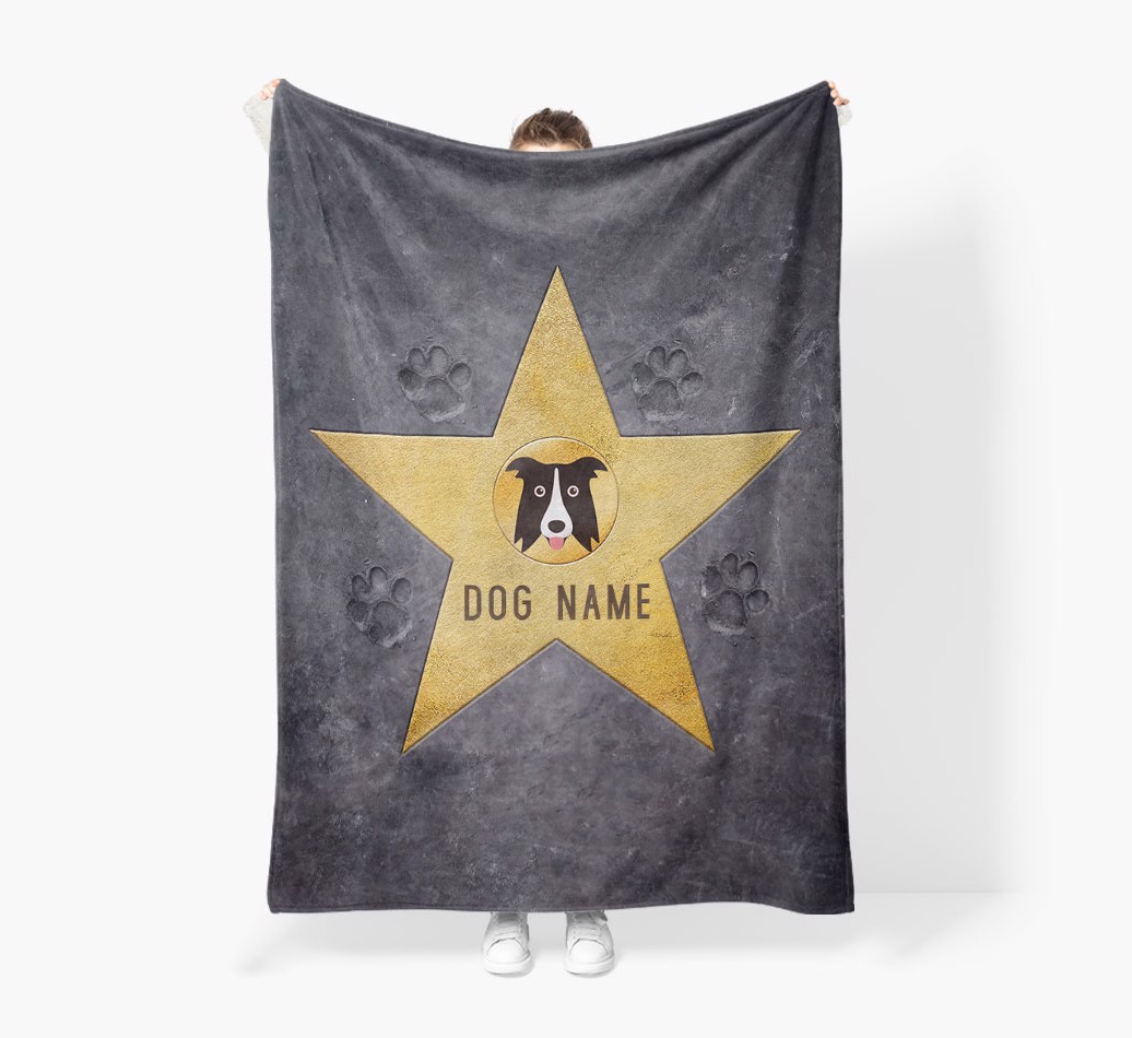 'Star of Fame' - Personalized Blanket - Held by Person