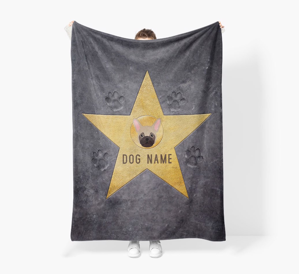 'Star of Fame' - Personalised Blanket - Held by Person