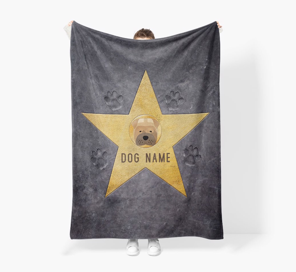 'Star of Fame' - Personalized Blanket - Held by Person