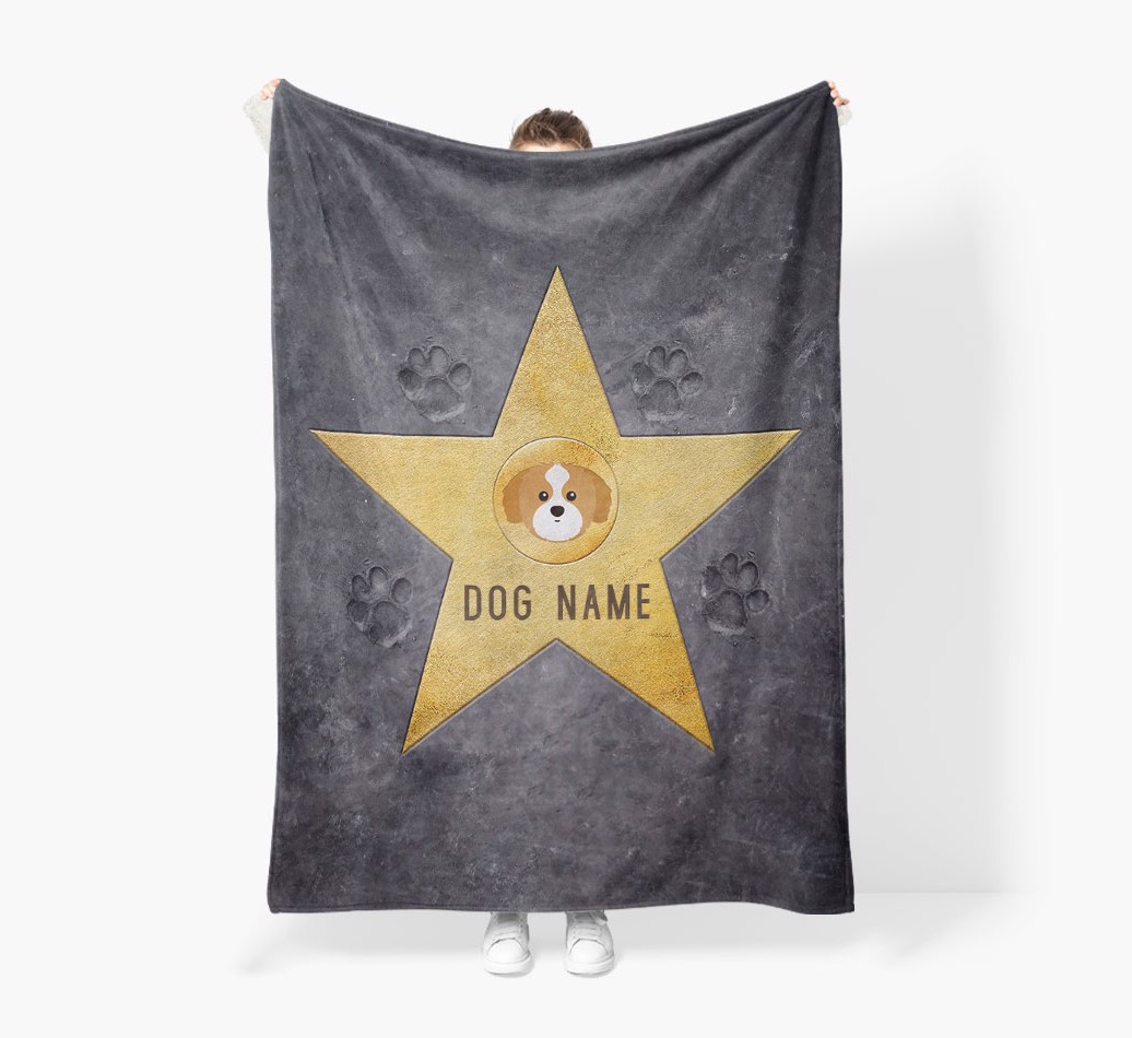 'Star of Fame' - Personalised Blanket - Held by Person