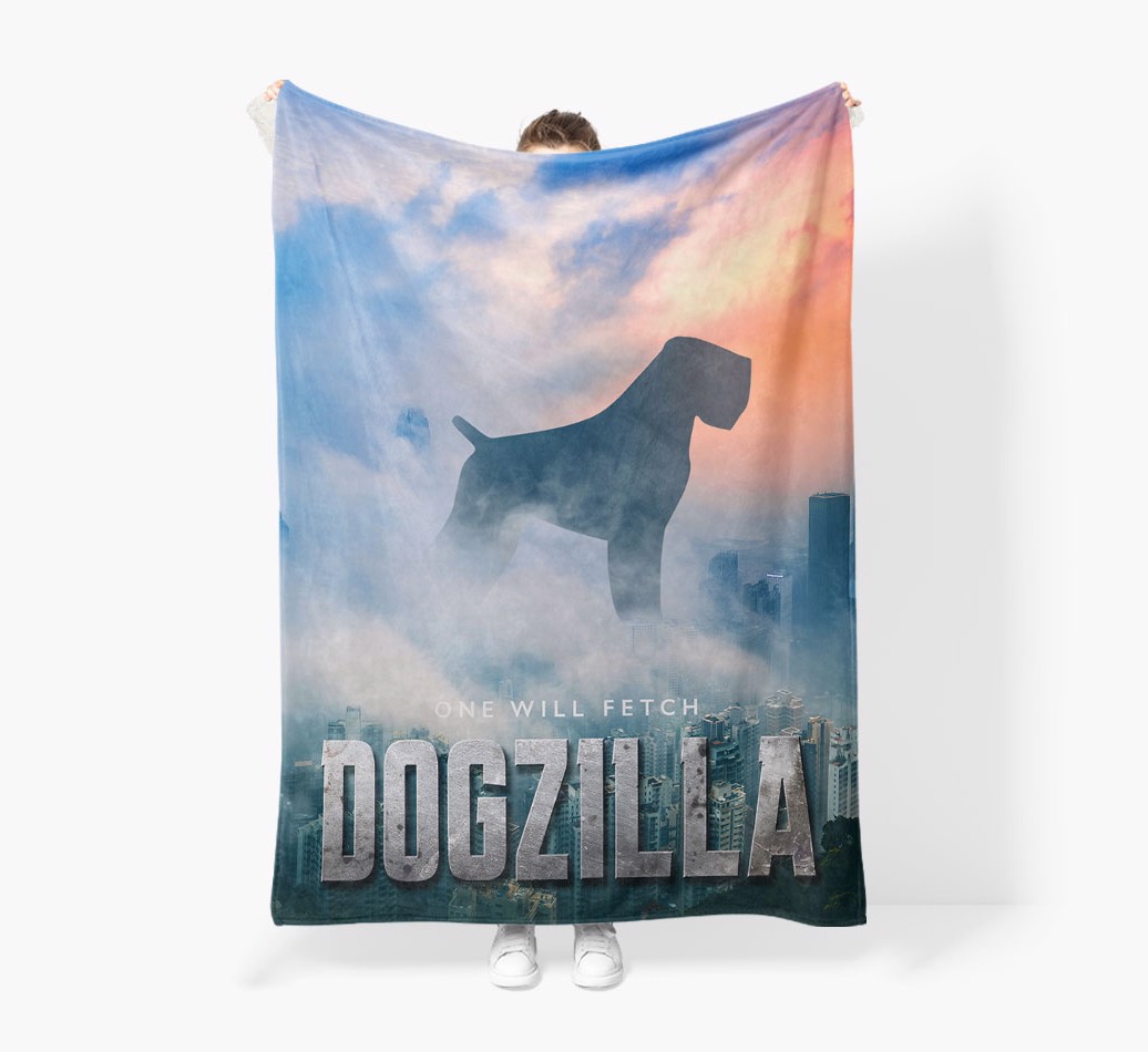 'Dogzilla' - Personalised Blanket - Held by Person