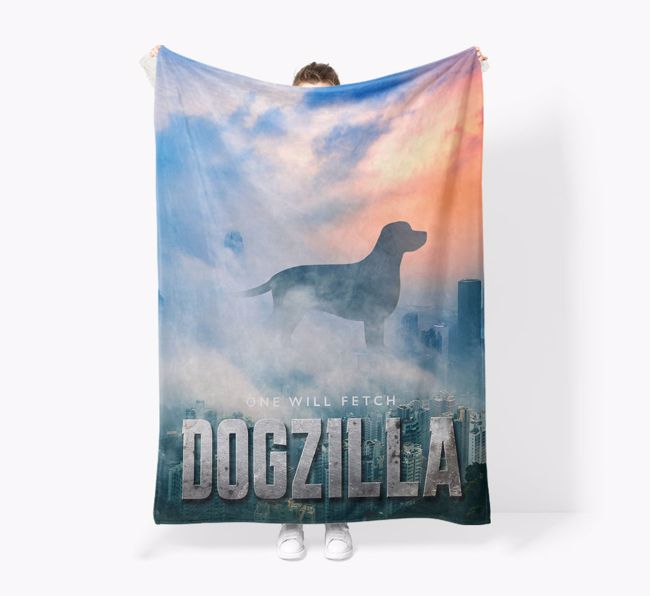 'Dogzilla' - Personalised Snuggle Blanket with {breedFullName} Icon