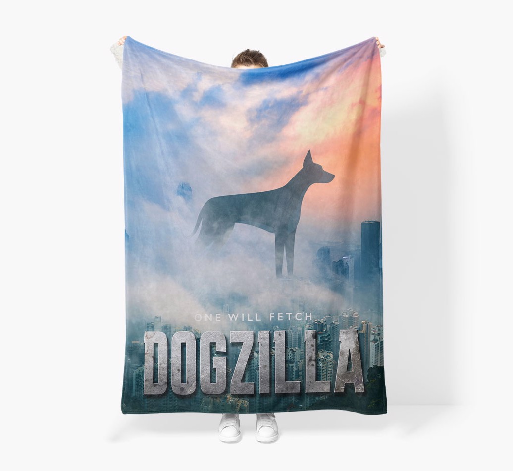 'Dogzilla' - Personalised Blanket - Held by Person