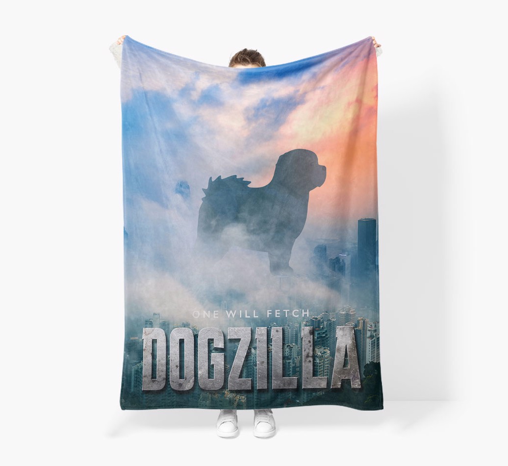 'Dogzilla' - Personalized Blanket - Held by Person
