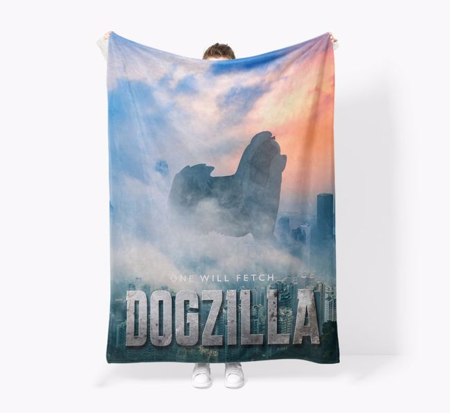 'Dogzilla' - Personalised Snuggle Blanket with {breedFullName} Icon