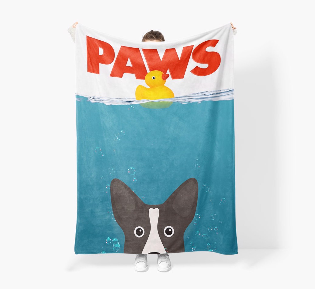'Paws' - Personalized Blanket - Held by Person